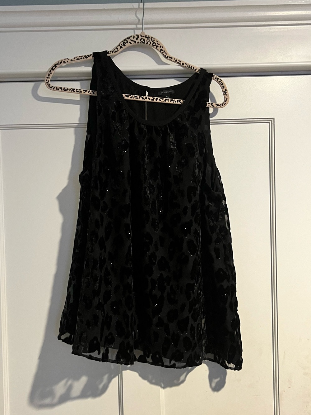 Velvet Spotted Shirred Tank | Ann Taylor - xl - Picture 2 of 11